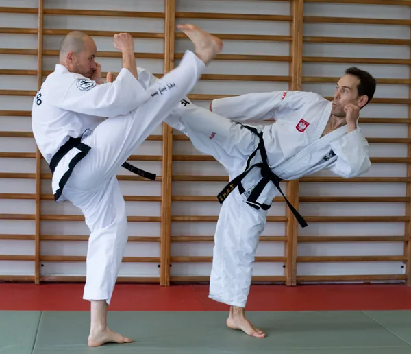 Sparing podczas treningu w Szkole Taekwon-do Guk Gi